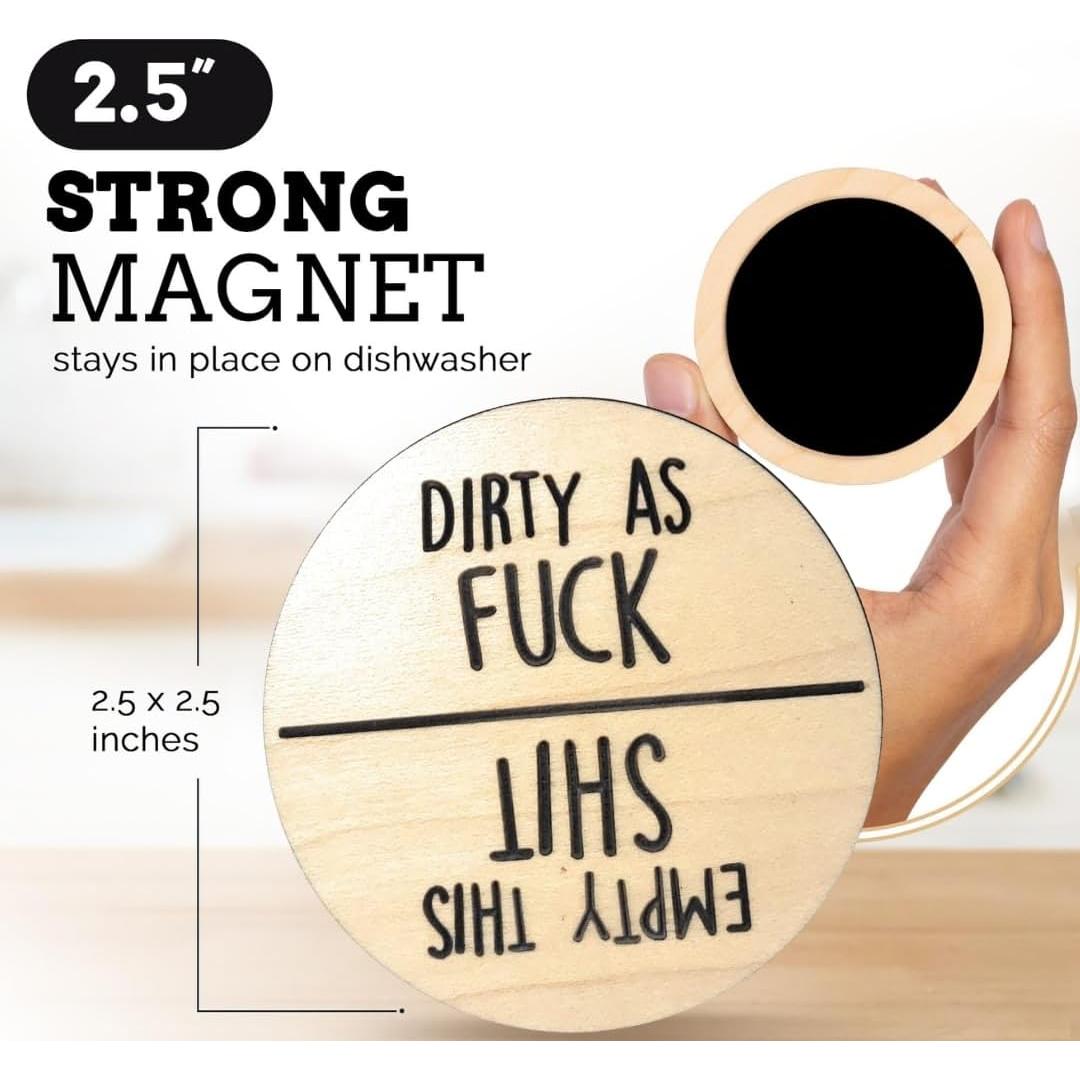 Imán para Lavavajillas Limpio Sucio Bastante Inapropiado 6.35 cm