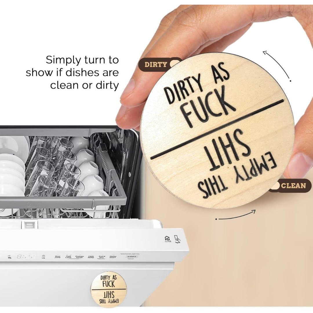 Imán para Lavavajillas Limpio Sucio Bastante Inapropiado 6.35 cm