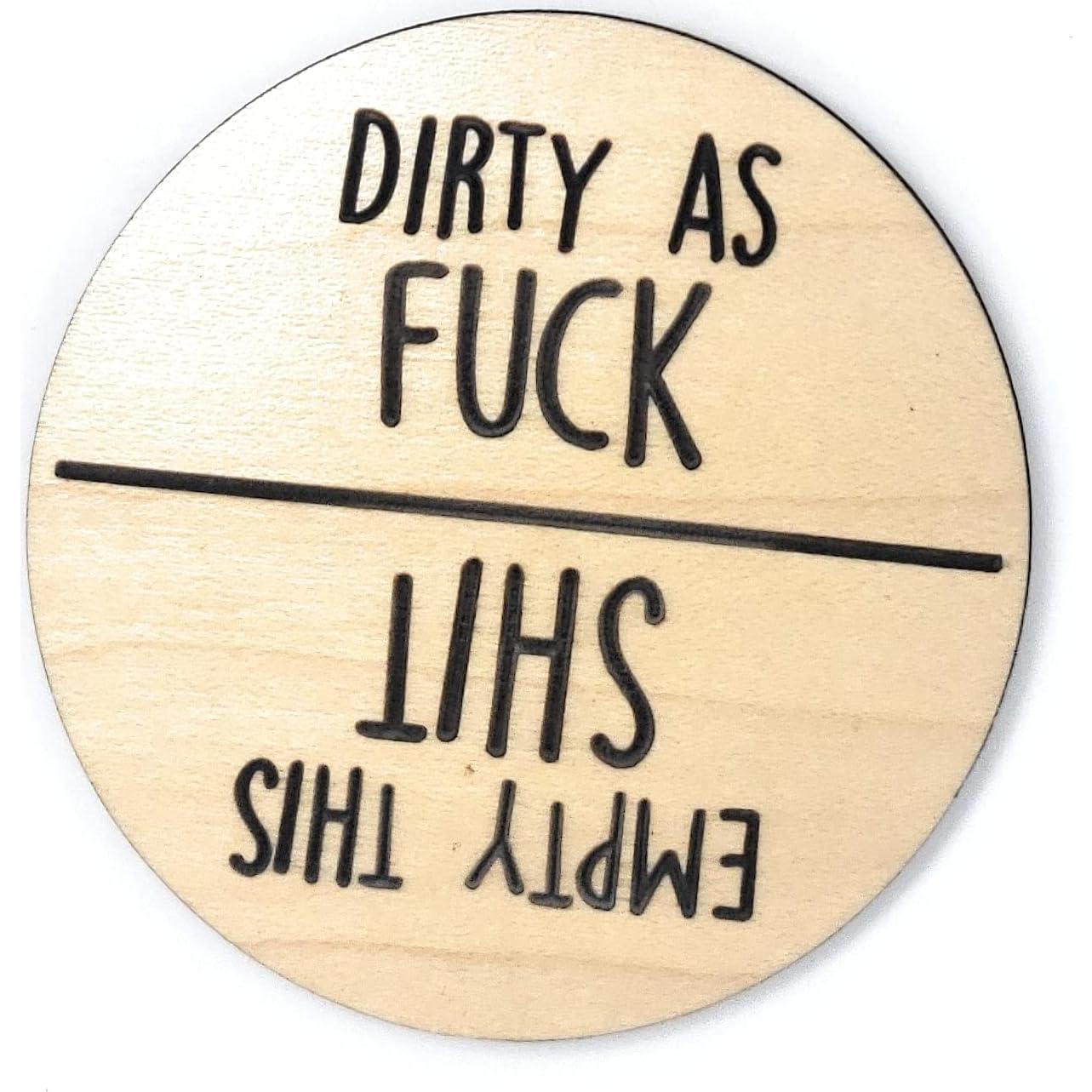 Imán para Lavavajillas Limpio Sucio Bastante Inapropiado 6.35 cm