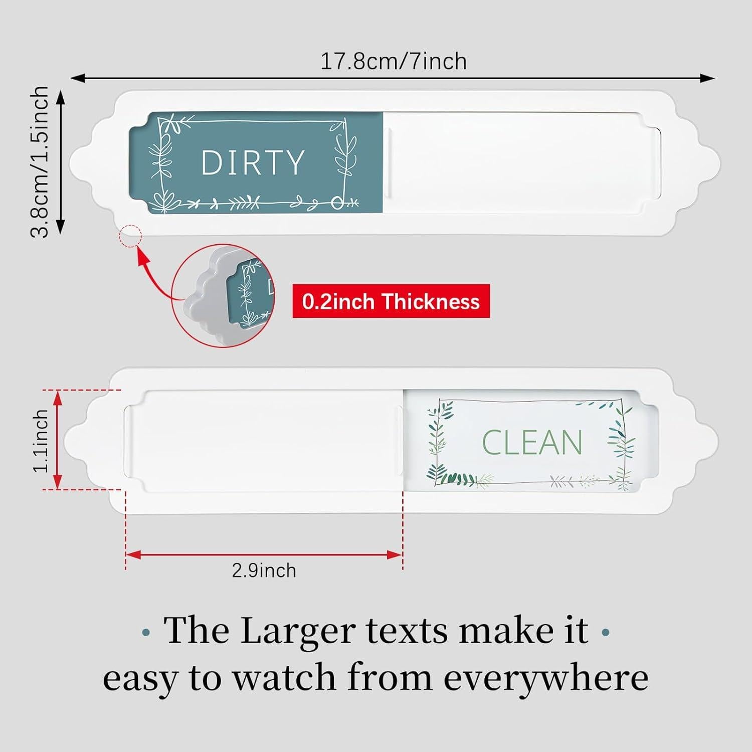 Imán Lavavajillas Limpio Sucio Aifiuroo 17.78x3.81cm Blanco