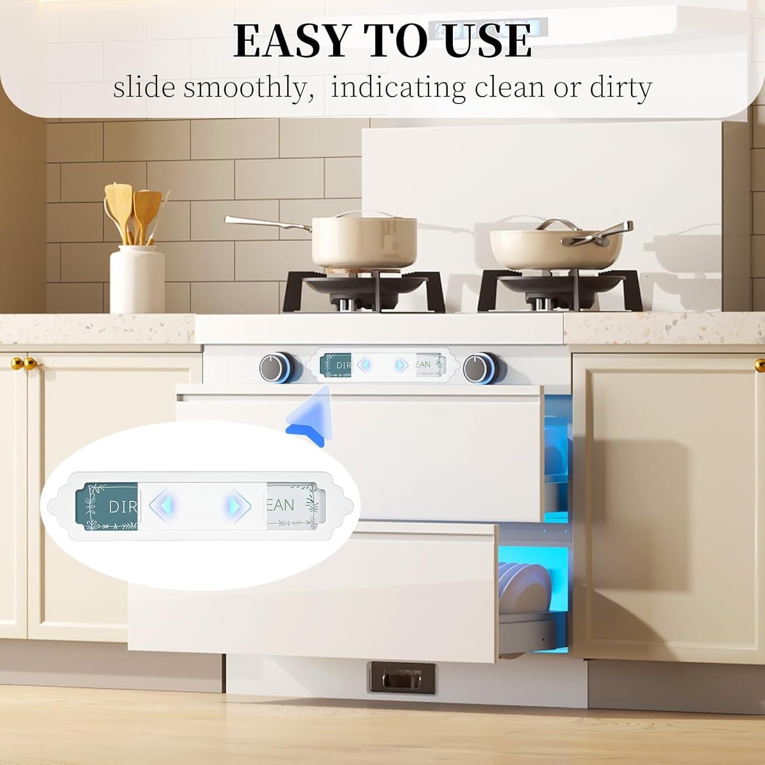 Imán Lavavajillas Limpio Sucio Aifiuroo 17.78x3.81cm Blanco