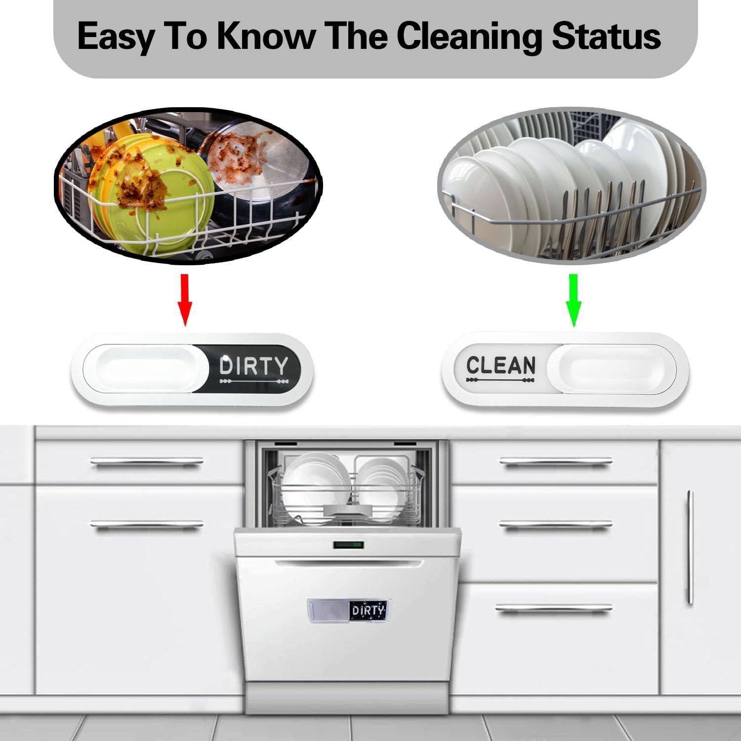 Imán de Lavavajillas Limpio Sucio HANAOTO - Magnético 15.24x4.32cm