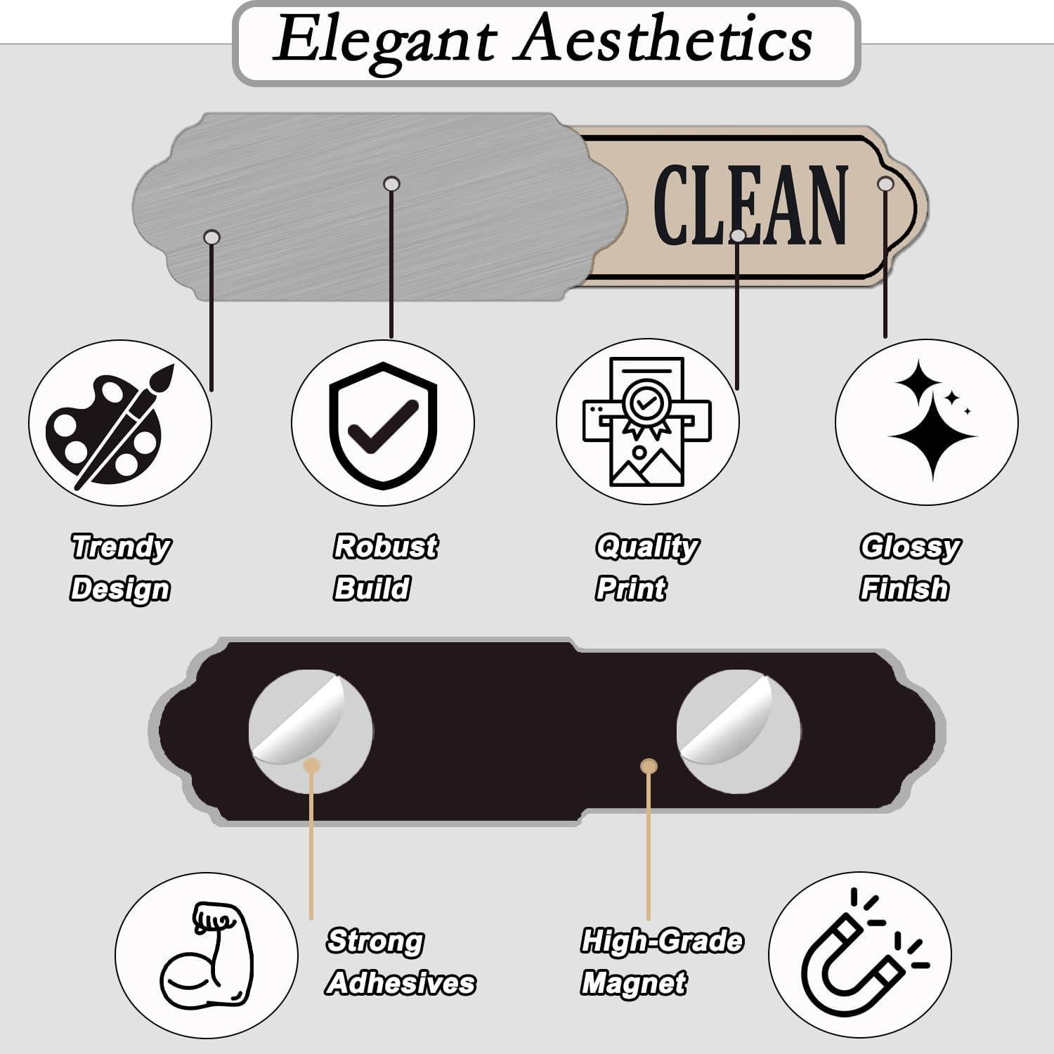 Imán de Lavavajillas Limpio Sucio Folyming 17.78x3.81cm