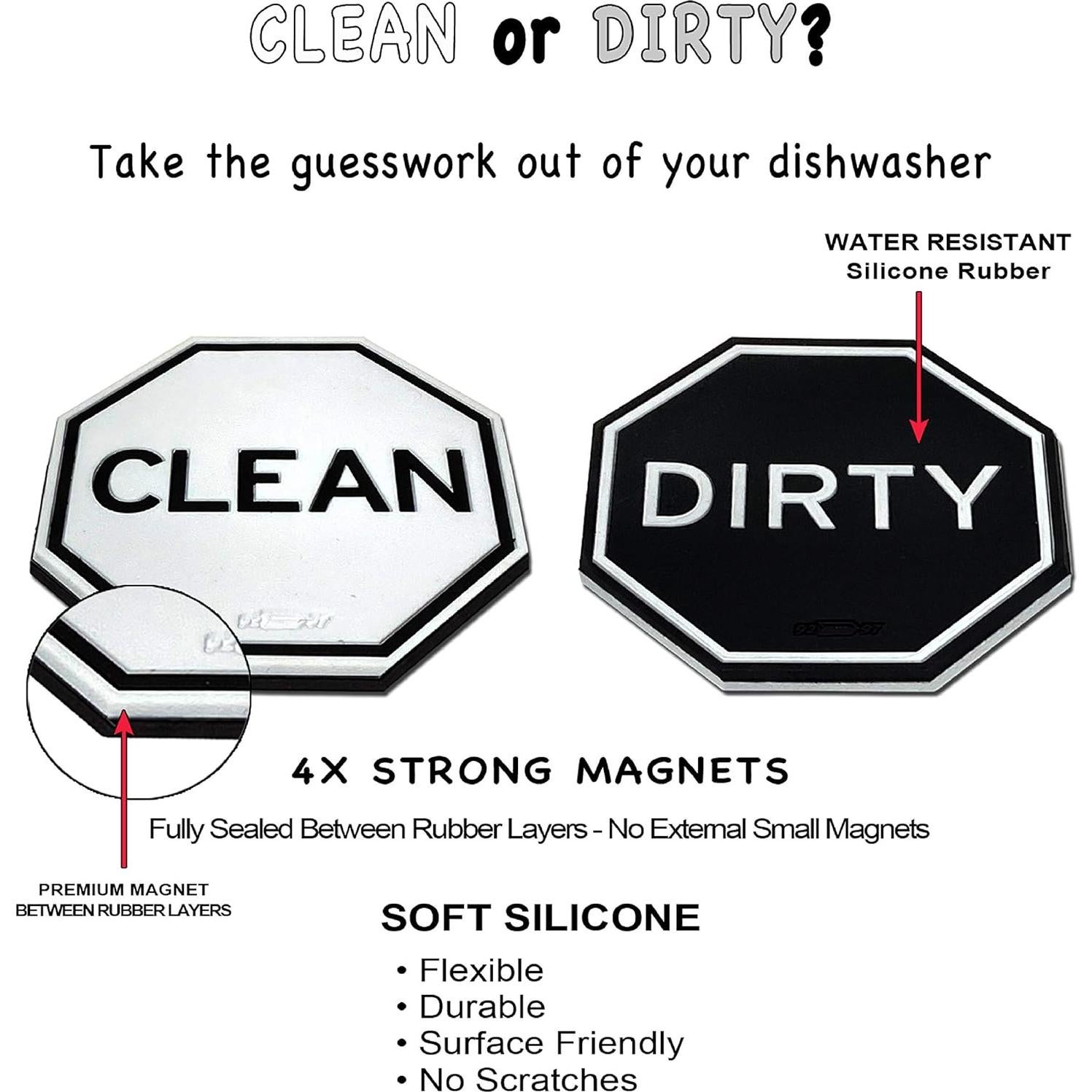 Imán de Lavavajillas Brothers Bench Limpio Sucio 7.1 cm