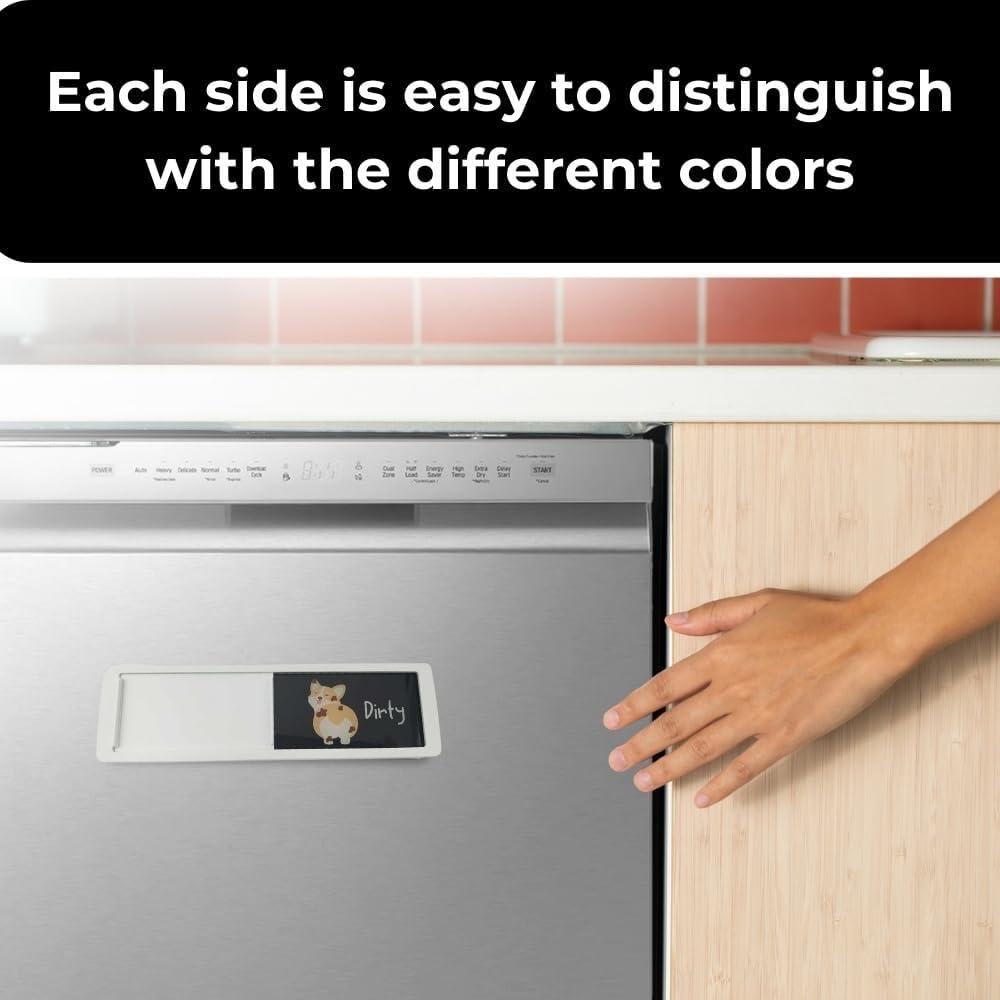 Imán de Lavavajillas Bonito Inapropiado 17.78x5.08cm Limpio Sucio