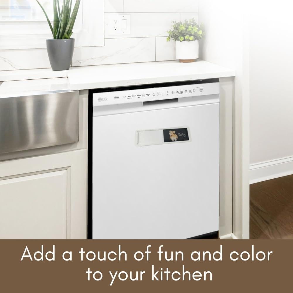 Imán de Lavavajillas Bonito Inapropiado 17.78x5.08cm Limpio Sucio