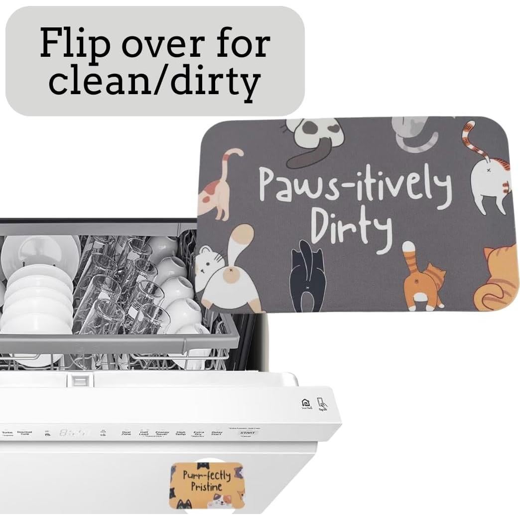 Imán de Lavavajillas Limpio Sucio Gato Pretty Inappropriate 5x7cm