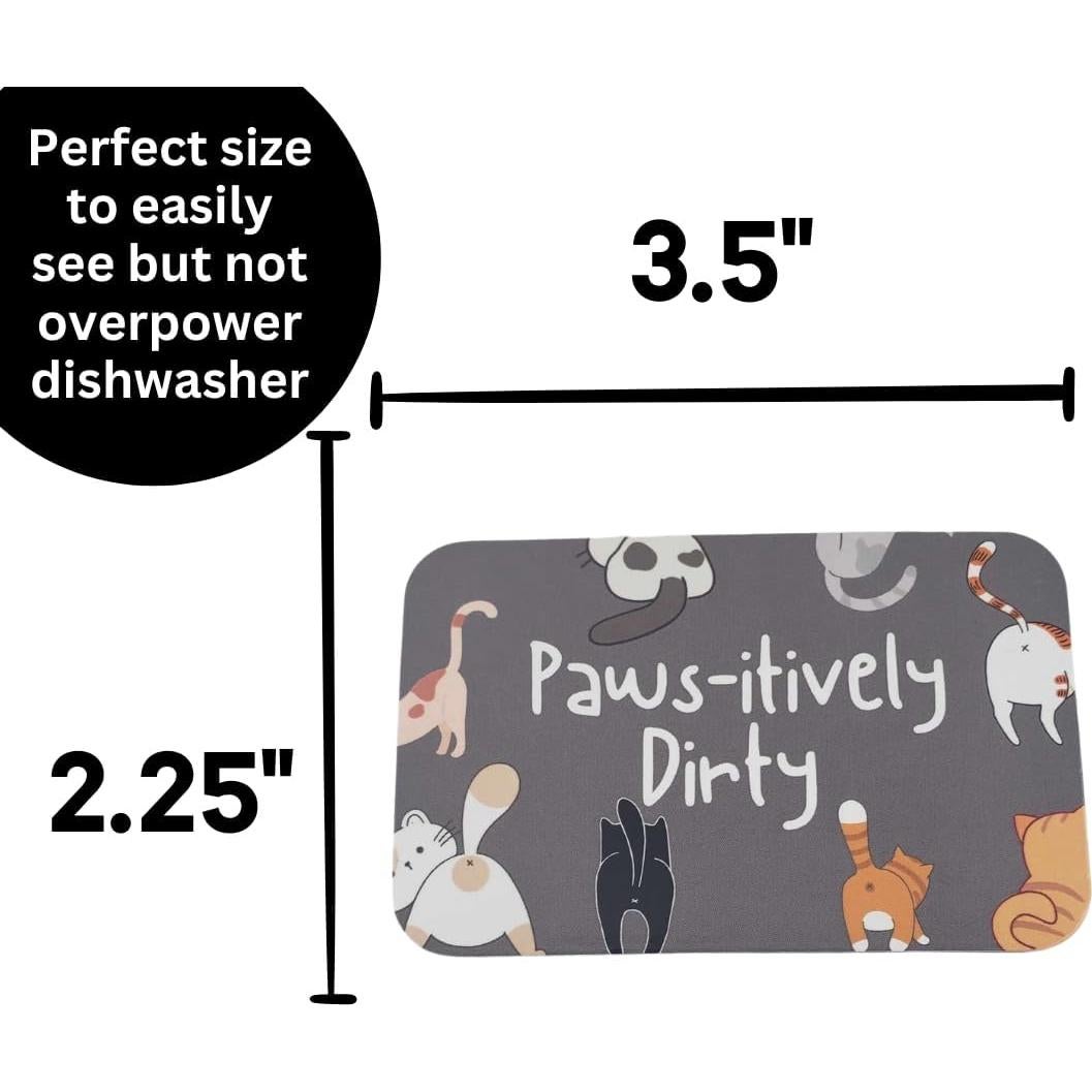 Imán de Lavavajillas Limpio Sucio Gato Pretty Inappropriate 5x7cm