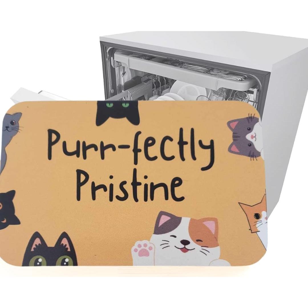 Imán de Lavavajillas Limpio Sucio Gato Pretty Inappropriate 5x7cm