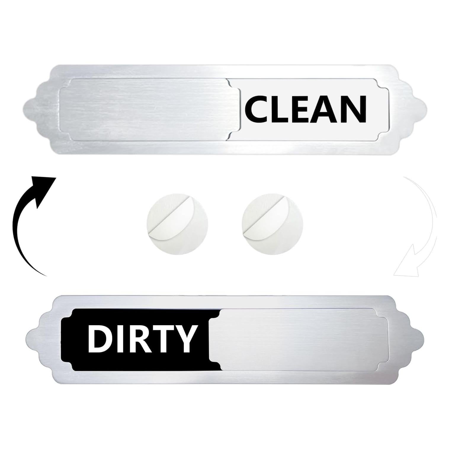 Señal Magnética Limpio Sucio Maswater 17.78x3.81cm Acero