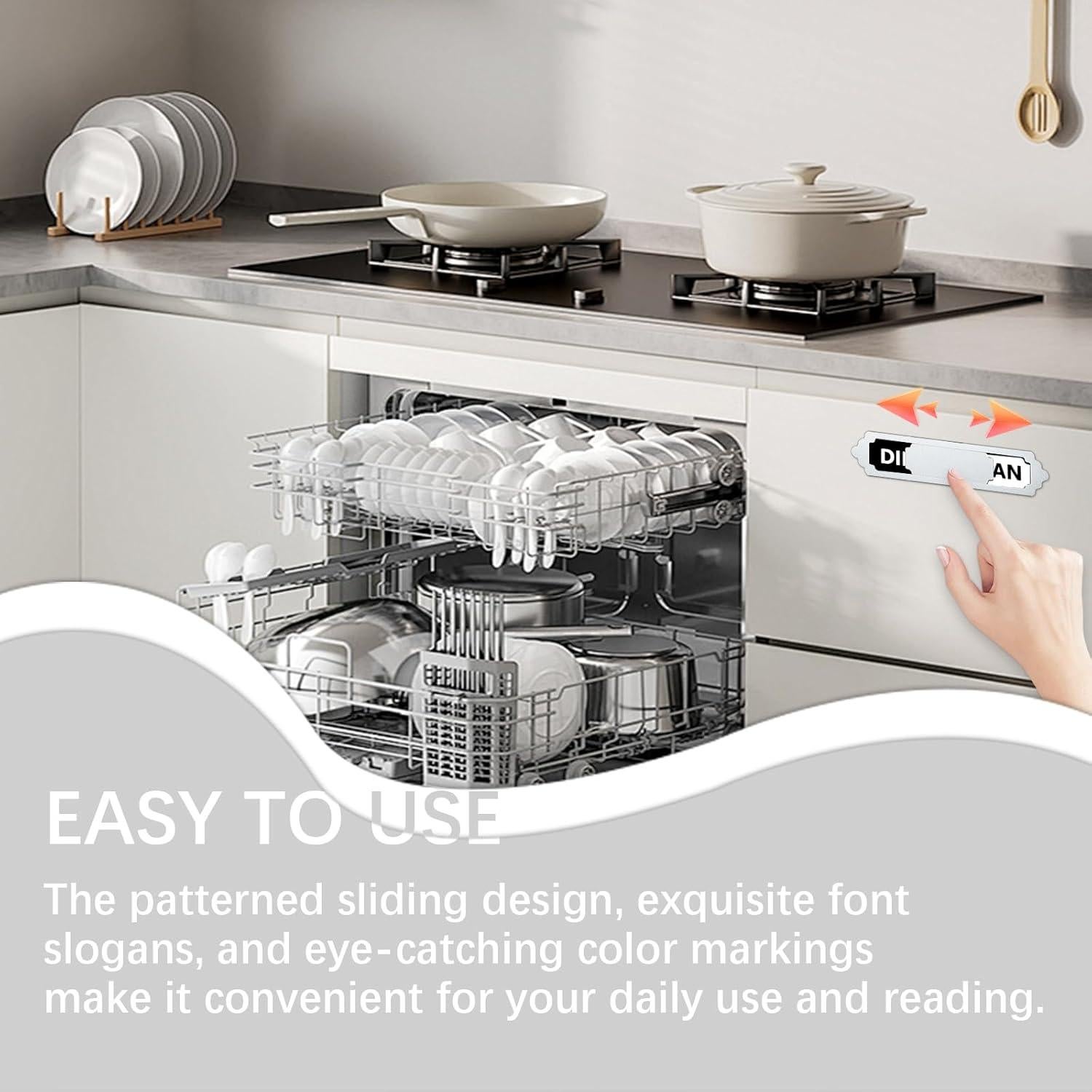 Señal Magnética Limpio Sucio Maswater 17.78x3.81cm Acero