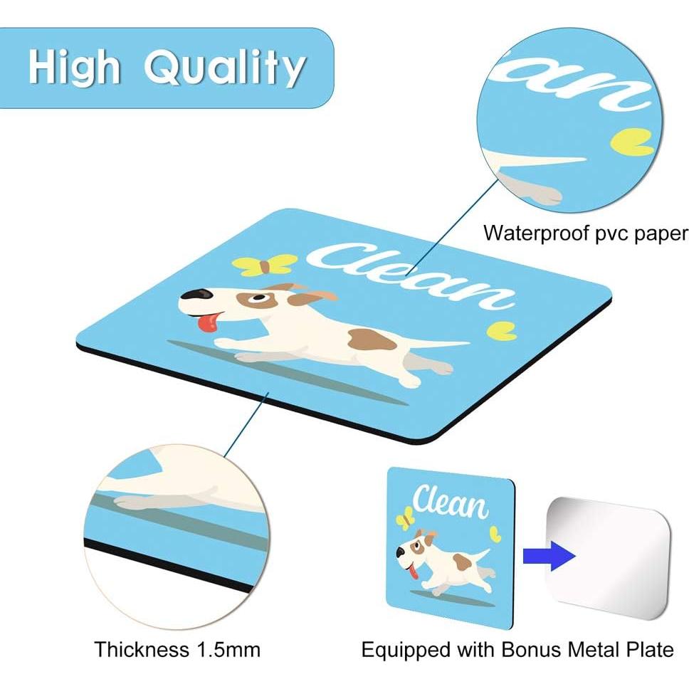 Imán Limpio/Sucio Umtiti 8.89x7.87cm Doble Cara Perro