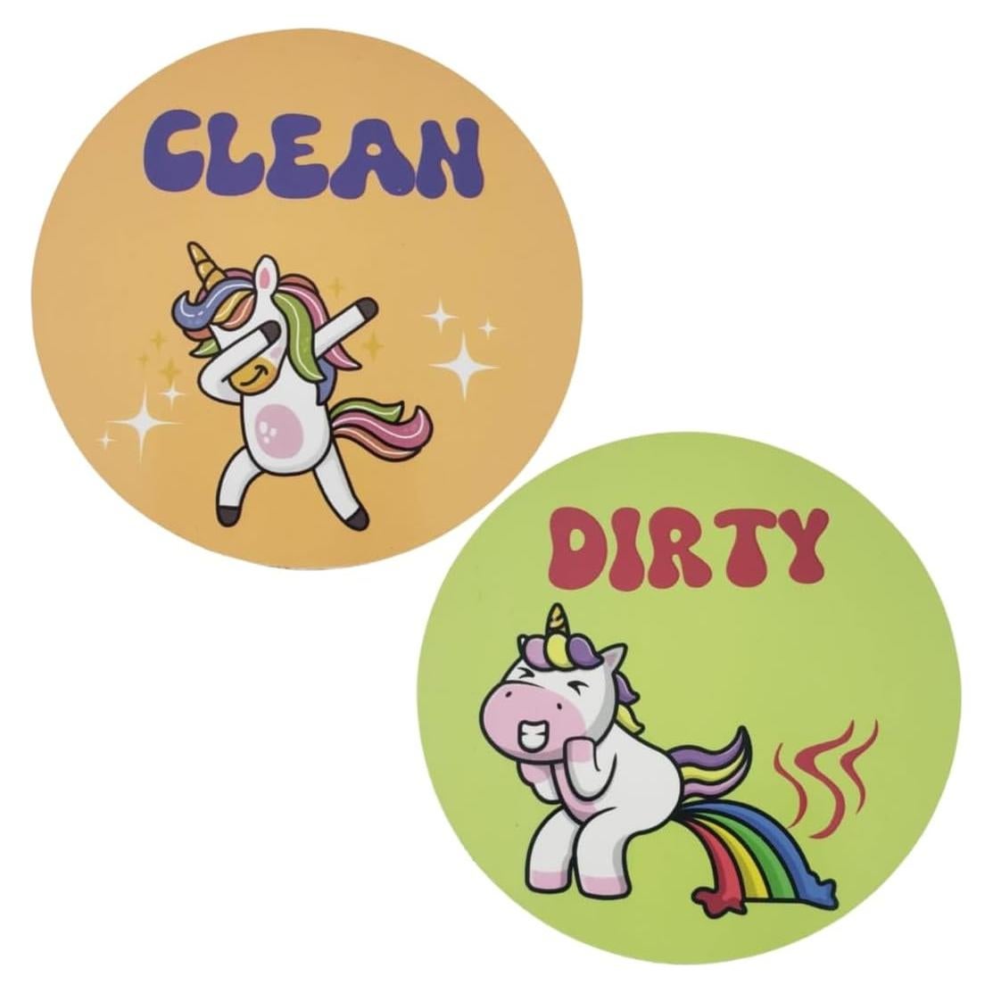 Imán Unicornio para Lavavajillas Limpio Sucio 8.89cm Pretty Inappropriate