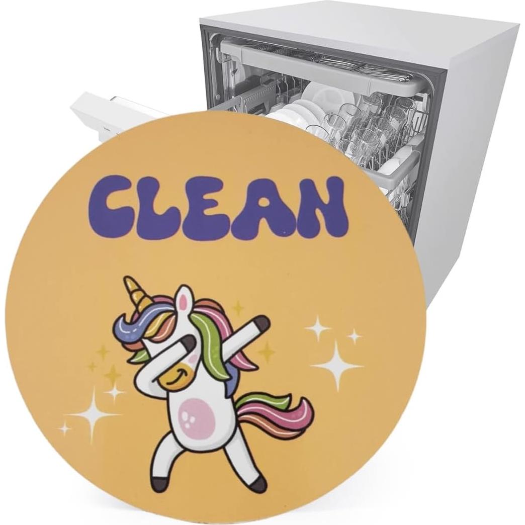Imán Unicornio para Lavavajillas Limpio Sucio 8.89cm Pretty Inappropriate