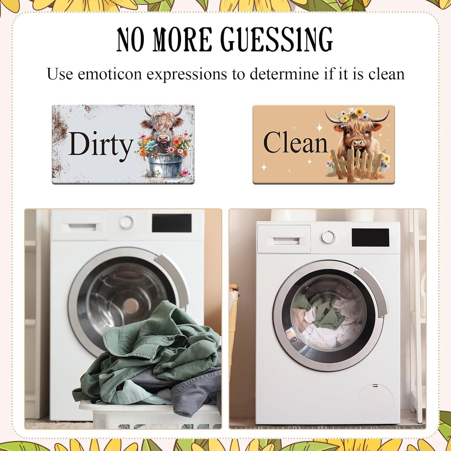 Imán Limpio Sucio Dazoratix 2 Pcs Vaca para Lavavajillas