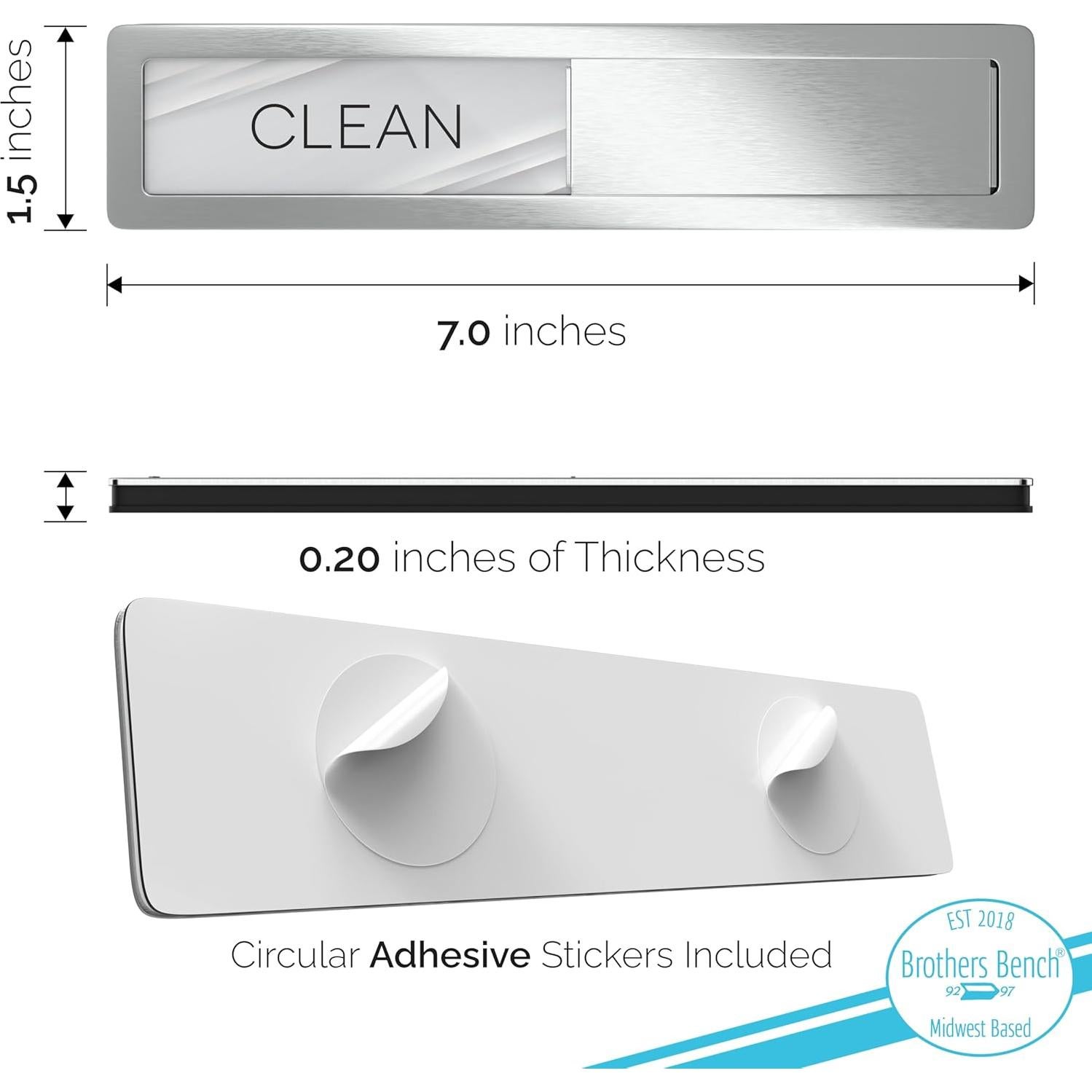 Imán Limpio Sucio para Lavavajillas Acero Inoxidable 17.78cm