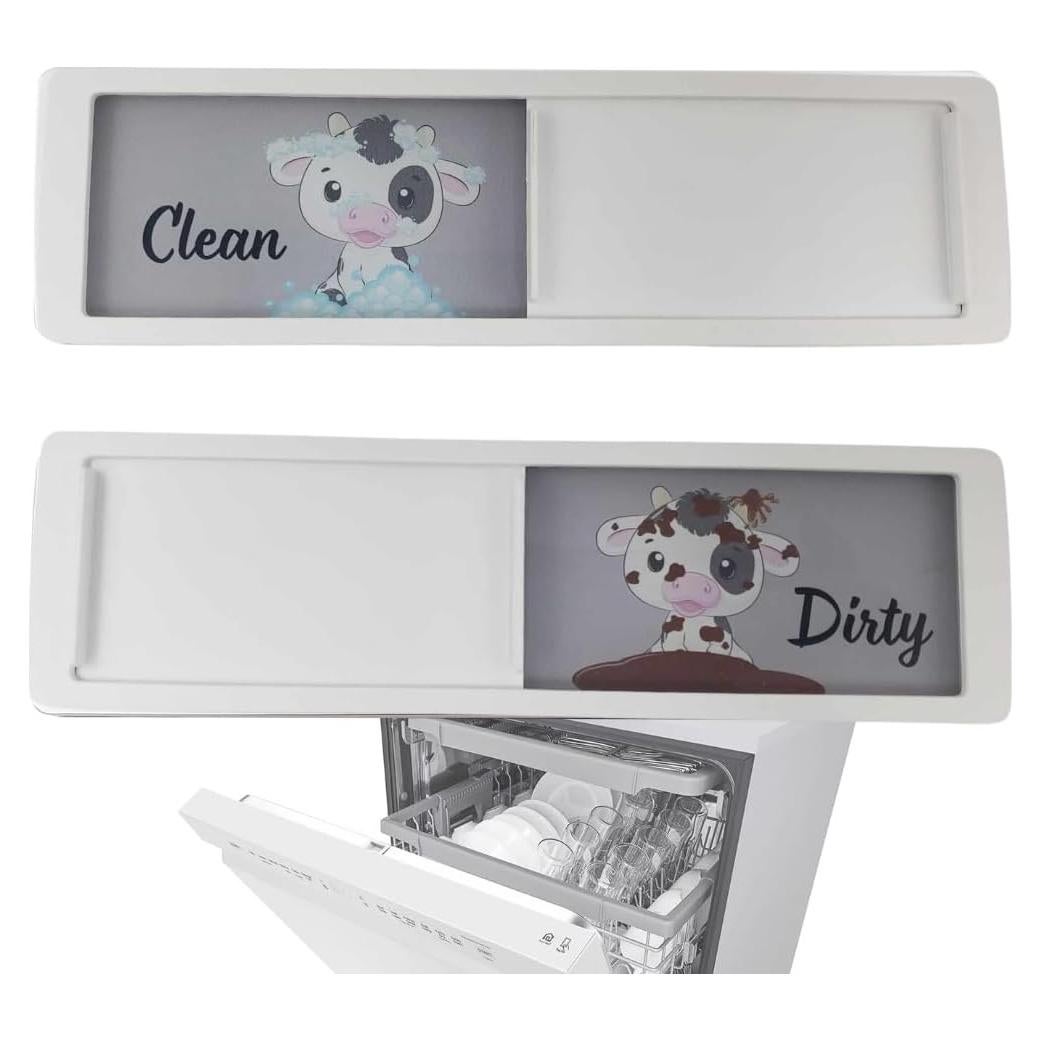 Imán para Lavavajillas Limpio Sucio Vaca 17.78x5.08 cm