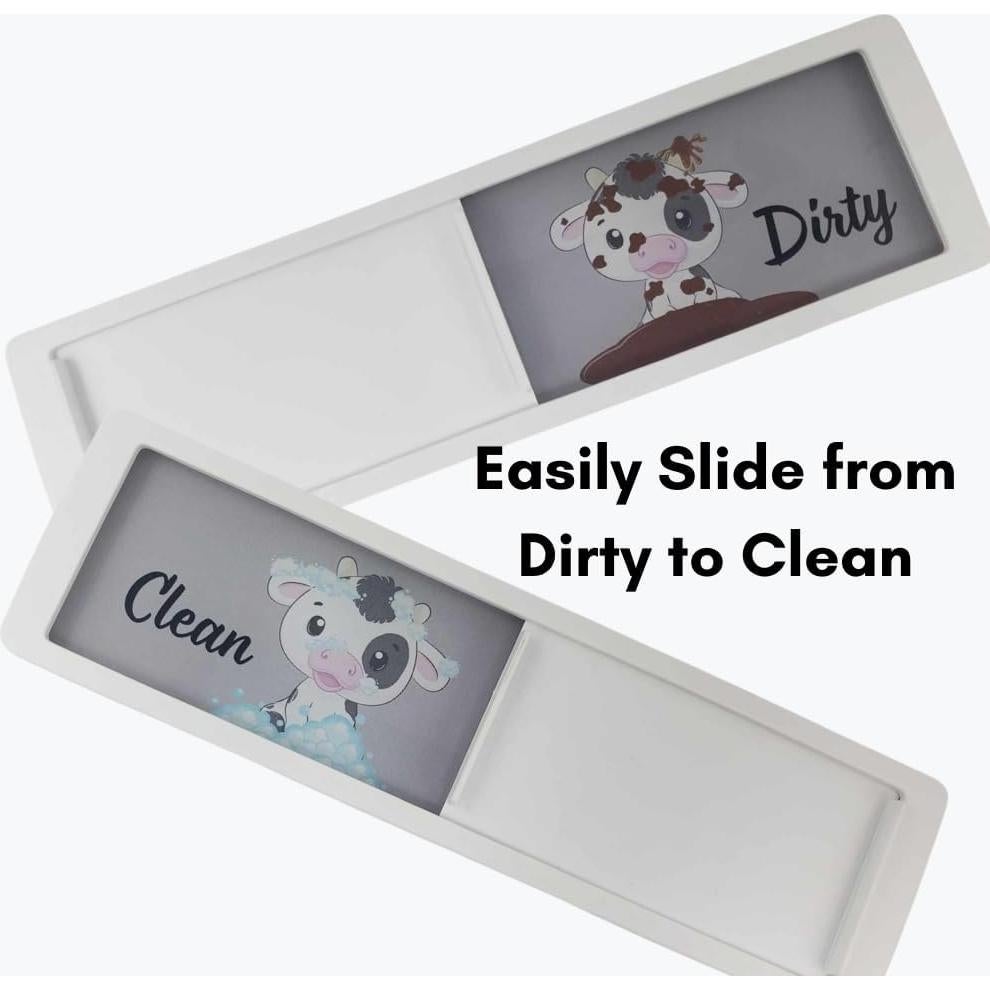 Imán para Lavavajillas Limpio Sucio Vaca 17.78x5.08 cm