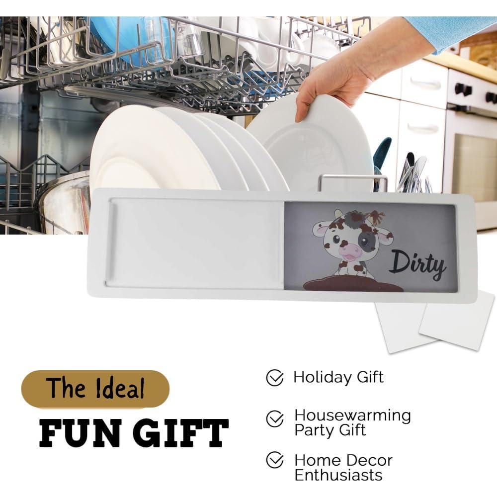 Imán para Lavavajillas Limpio Sucio Vaca 17.78x5.08 cm