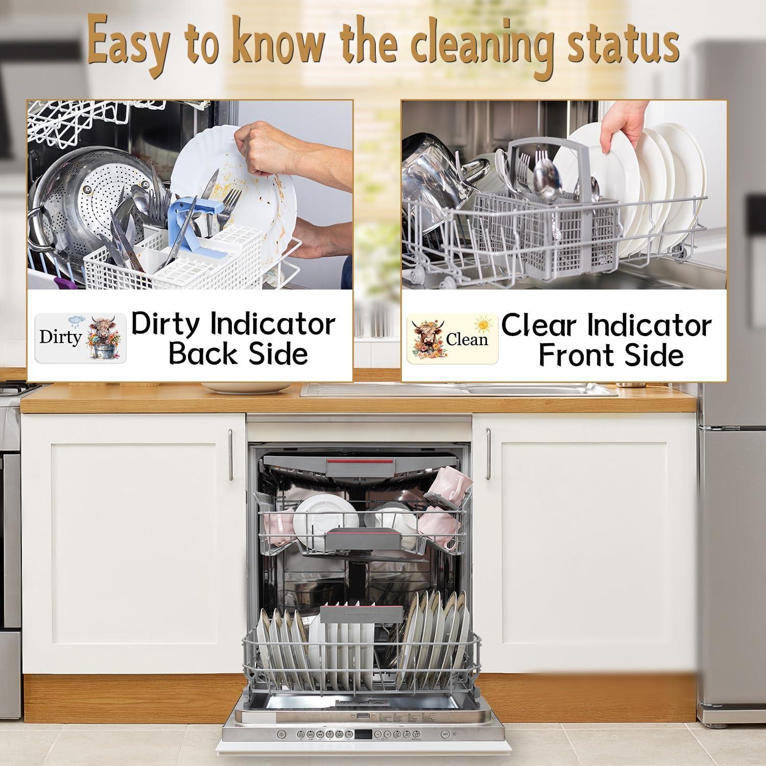 Imán de Lavavajillas Limpio Sucio Cosmisun Vaca 9x5 cm