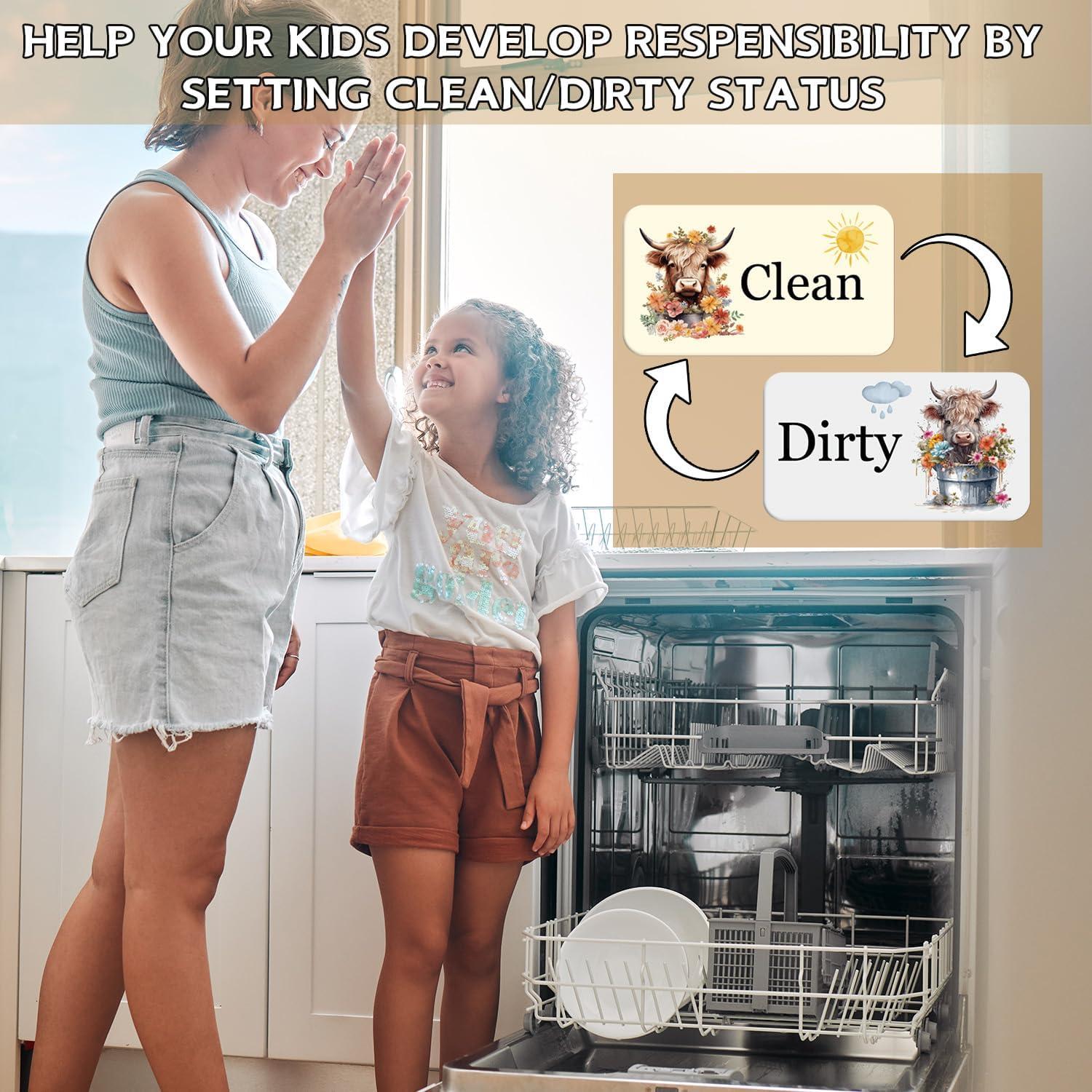 Imán de Lavavajillas Limpio Sucio Cosmisun Vaca 9x5 cm