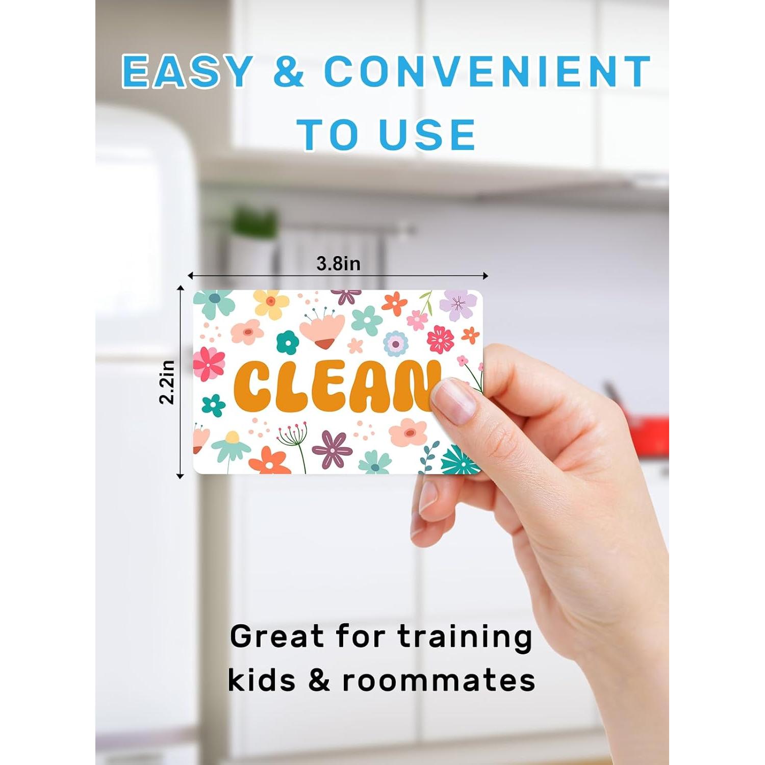 Imán de Lavavajillas Limpio Sucio PWHINGN Flor 9.7x5.6cm