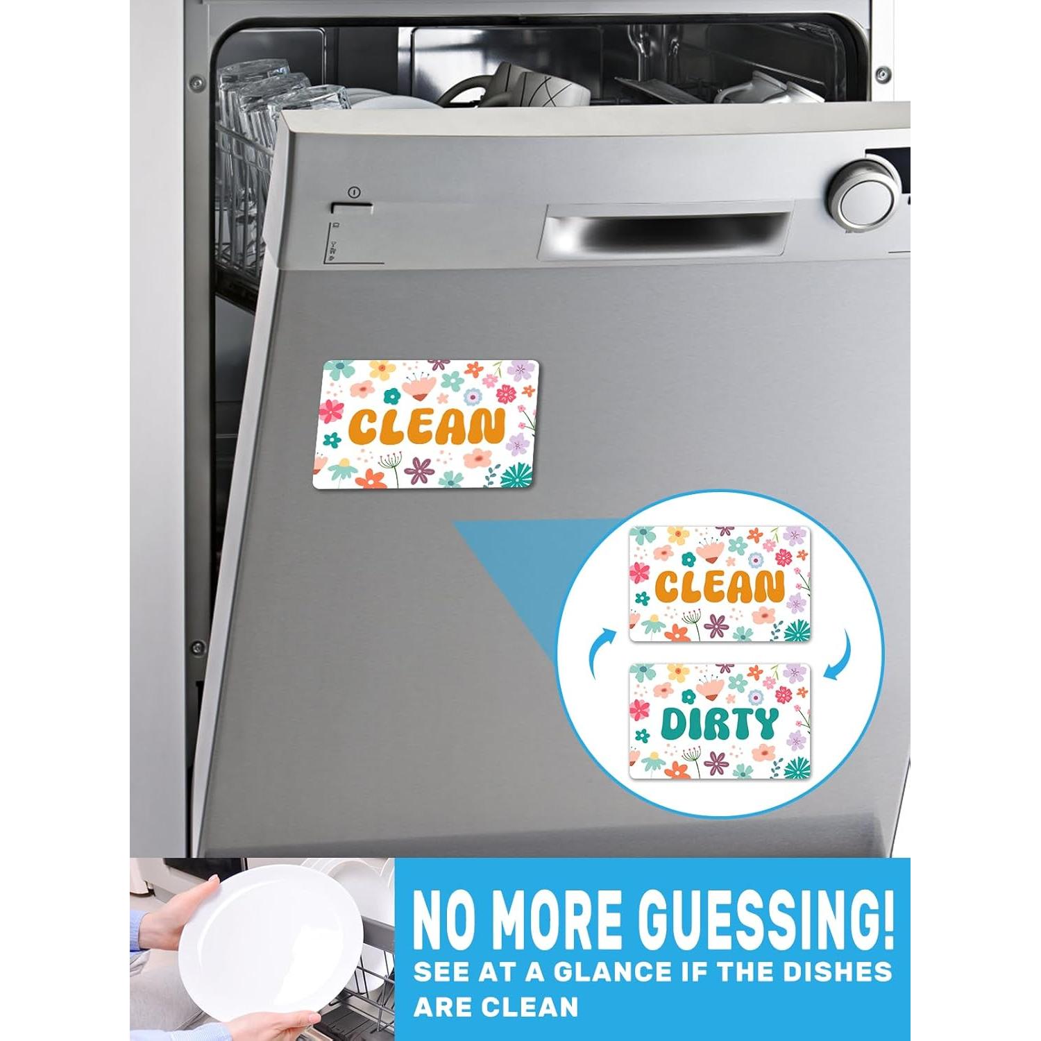 Imán de Lavavajillas Limpio Sucio PWHINGN Flor 9.7x5.6cm