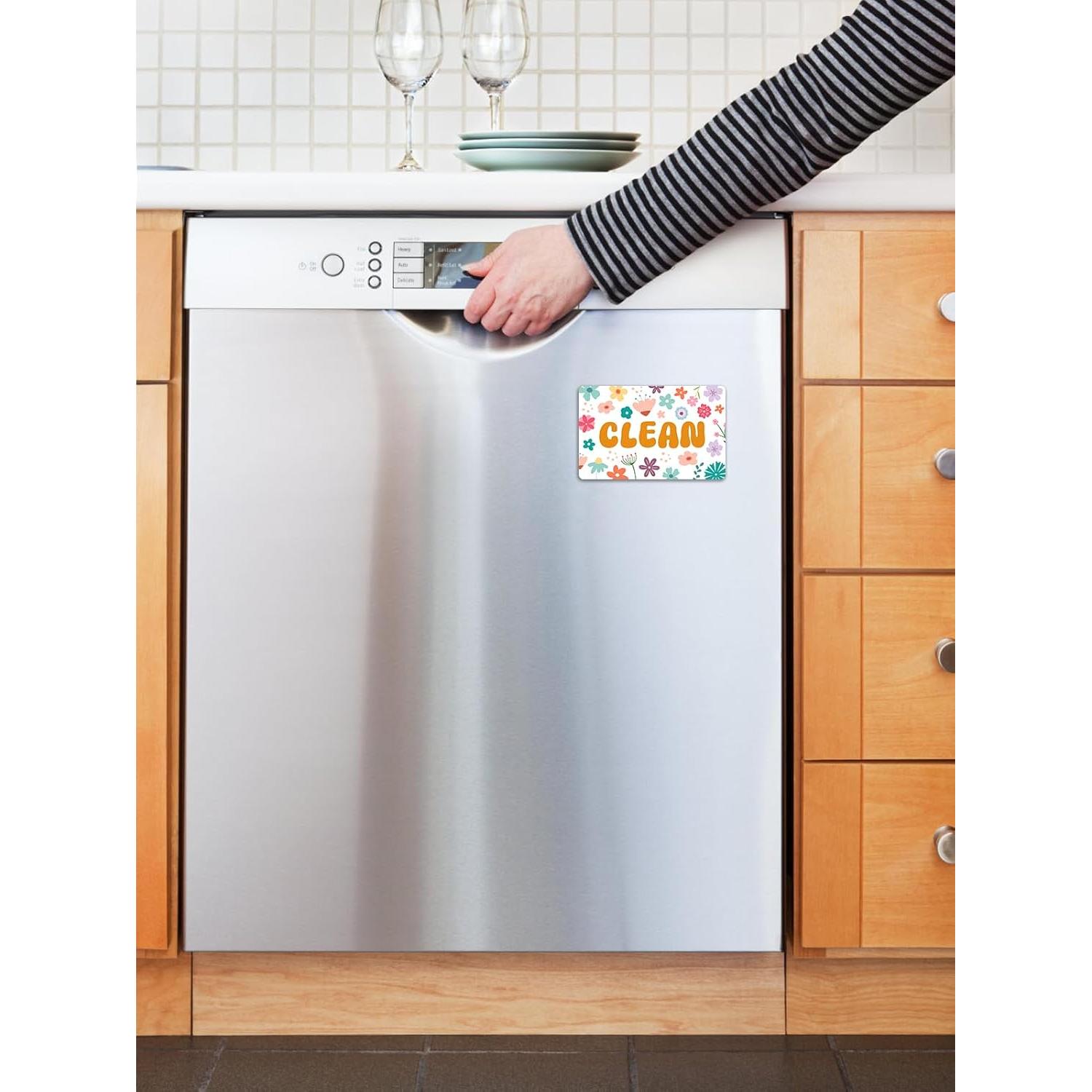 Imán de Lavavajillas Limpio Sucio PWHINGN Flor 9.7x5.6cm