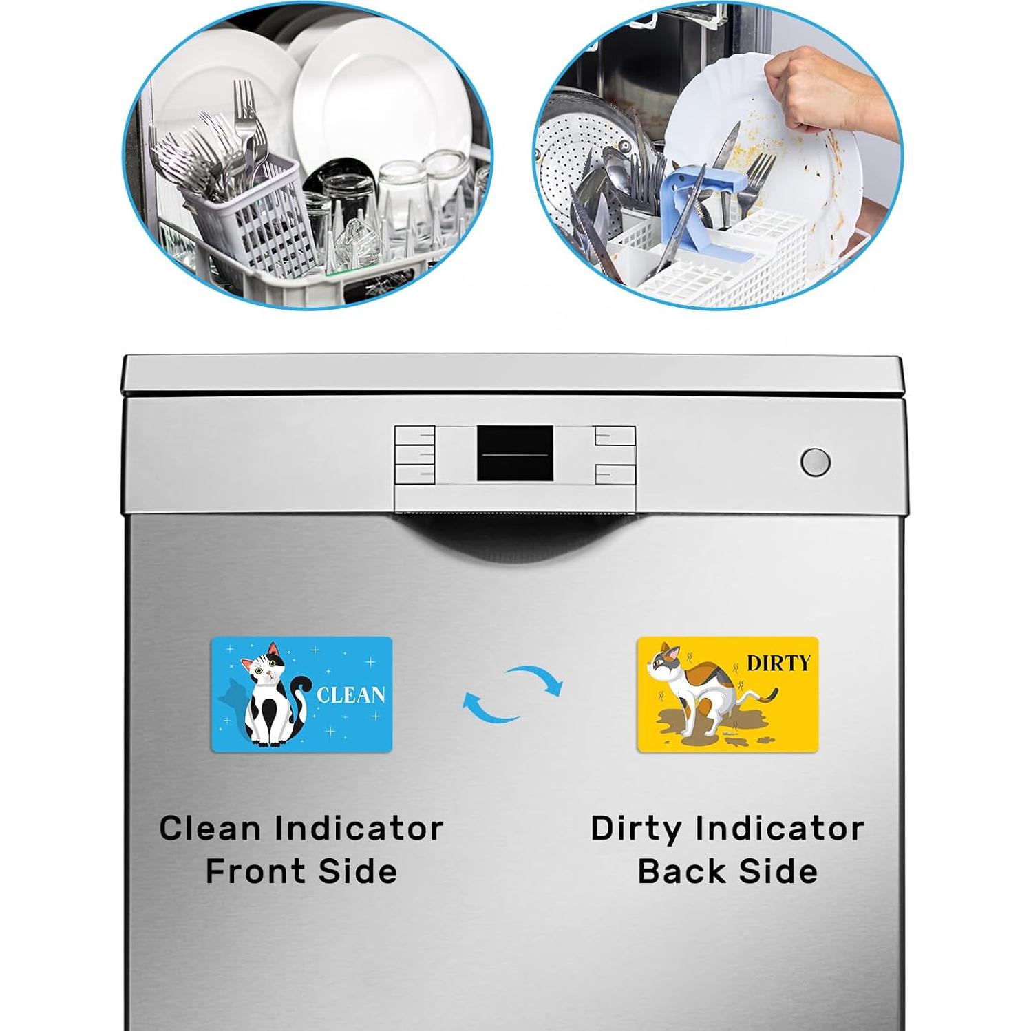 Imán de Lavavajillas PWHINGN Gato Divertido Doble Cara 9.7x5.6cm