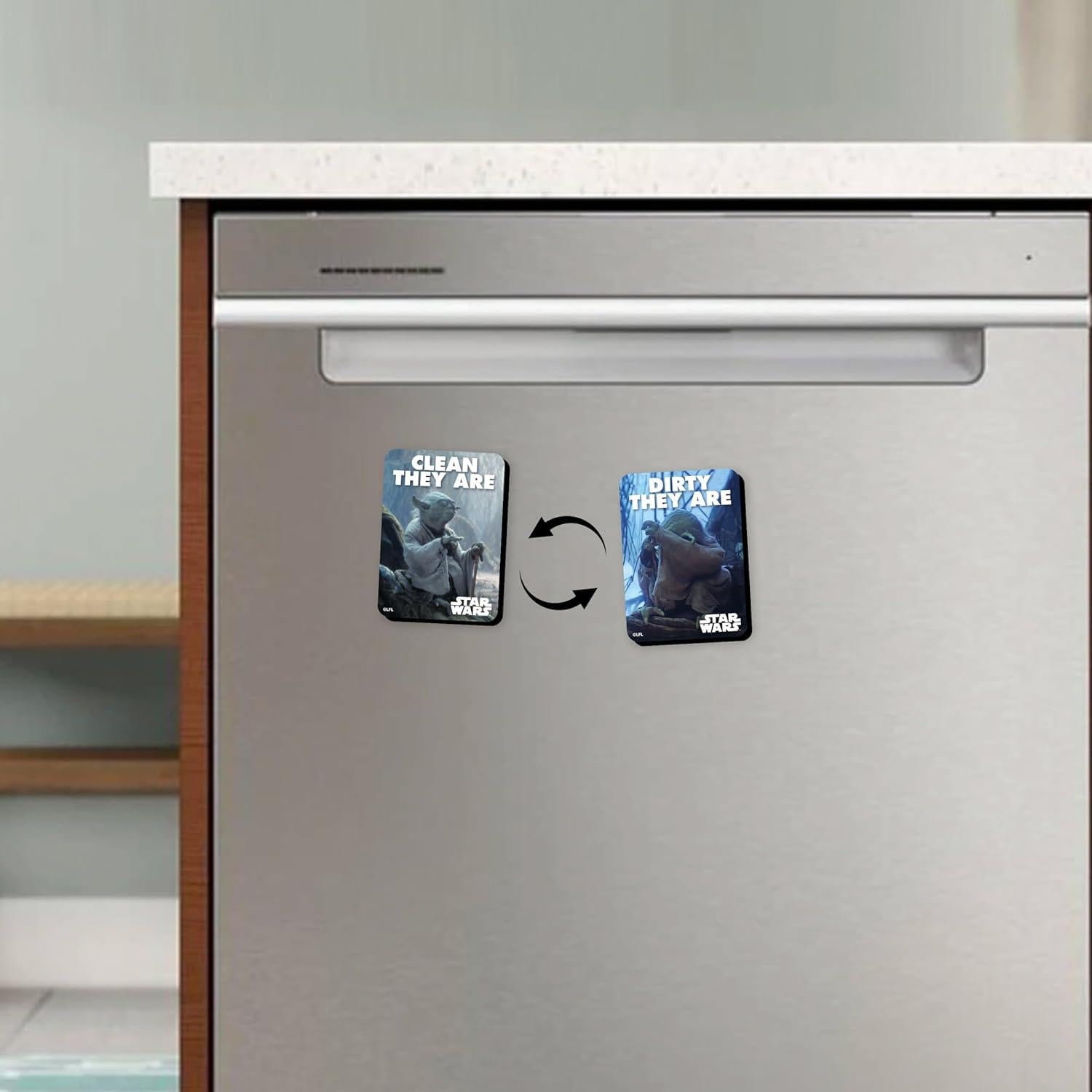 Imán de Lavavajillas Yoda Star Wars AQUARIUS - Doble Cara