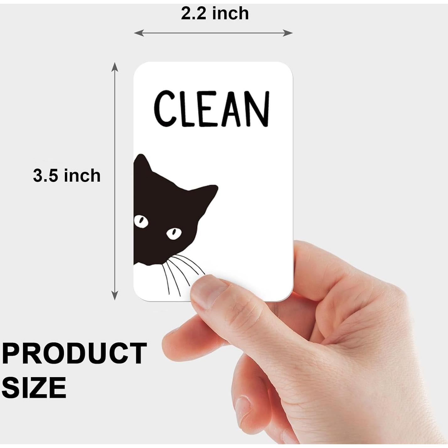 Imán de Lavavajillas PZJIEAN Gato Negro Doble Cara 8.9x5.6cm