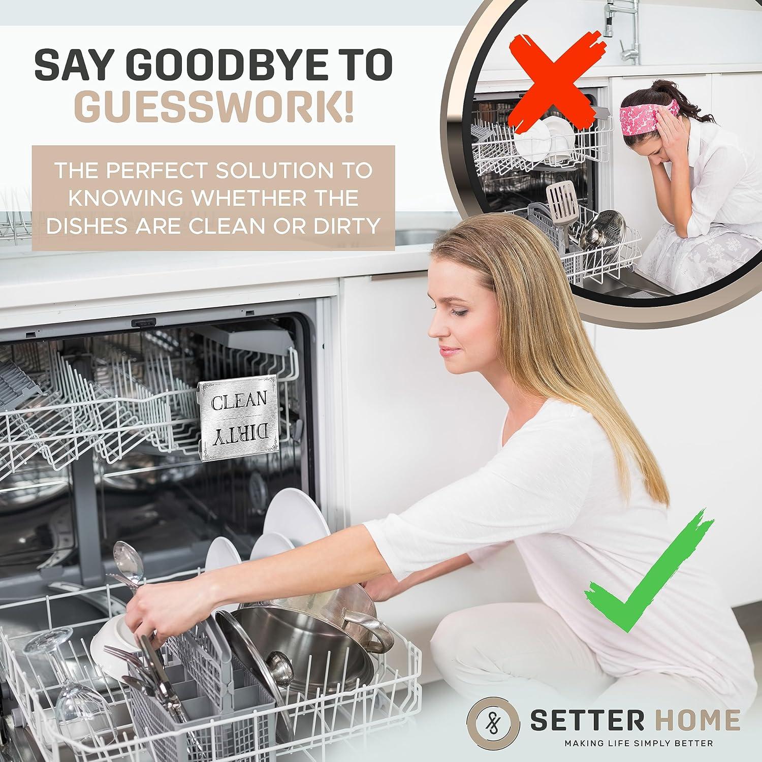 Señal Limpio Sucio Lavavajillas Acero Inoxidable Setter Home