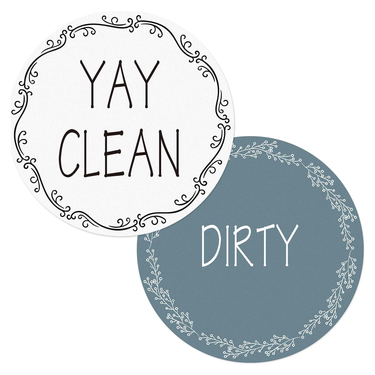 Imán de Lavavajillas Limpio Sucio Anobell 12.7 cm Doble Cara