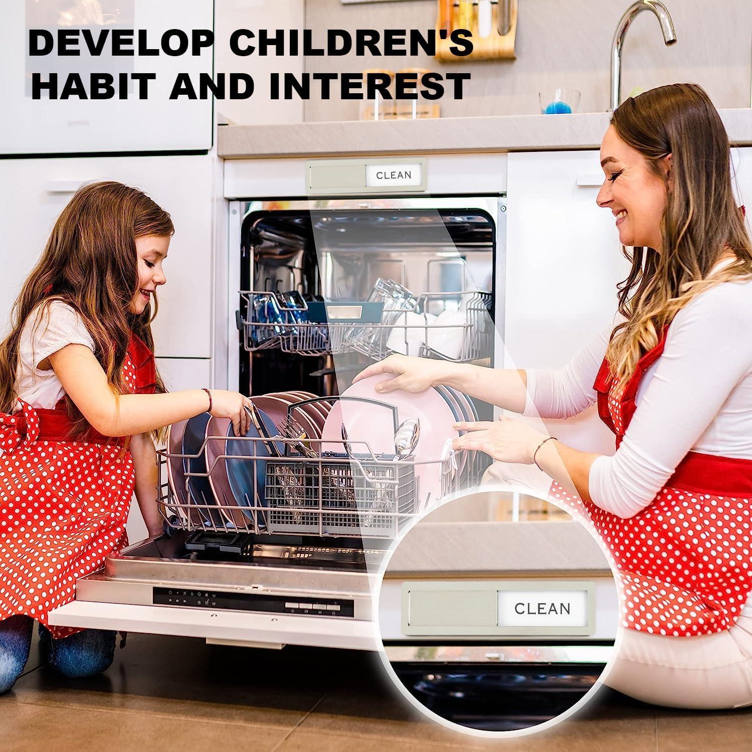 Imán de Acero Inoxidable NEYDADU Limpio Sucio 17.78x4.06cm