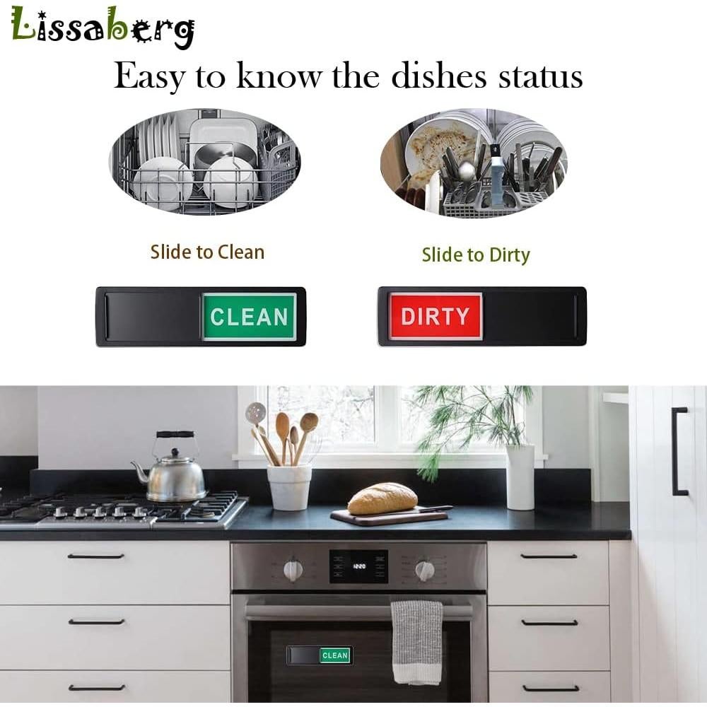 Imán de Lavavajillas Lissaberg Limpio Sucio Negro