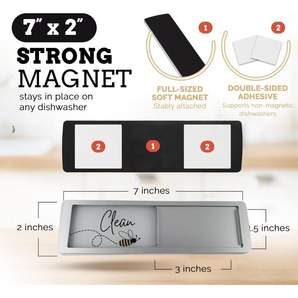 Imán de Lavavajillas Limpio/Sucio Pretty Inappropriate 17.78x5.08cm