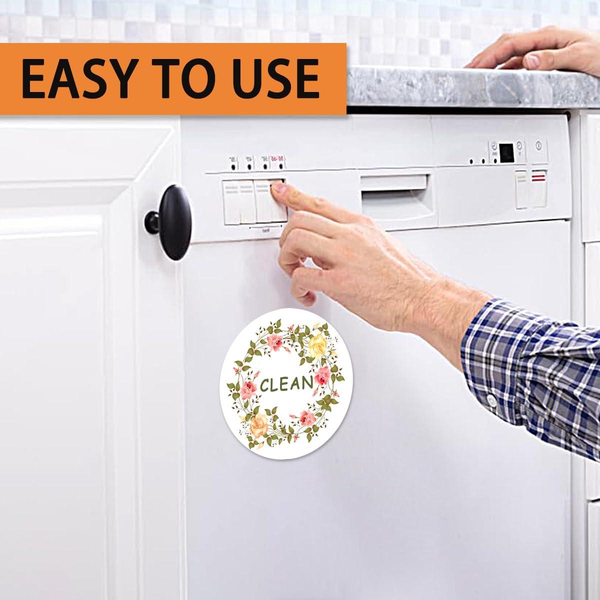 Imán de Lavavajillas Limpio Sucio KEYDUACU 11cm Flores