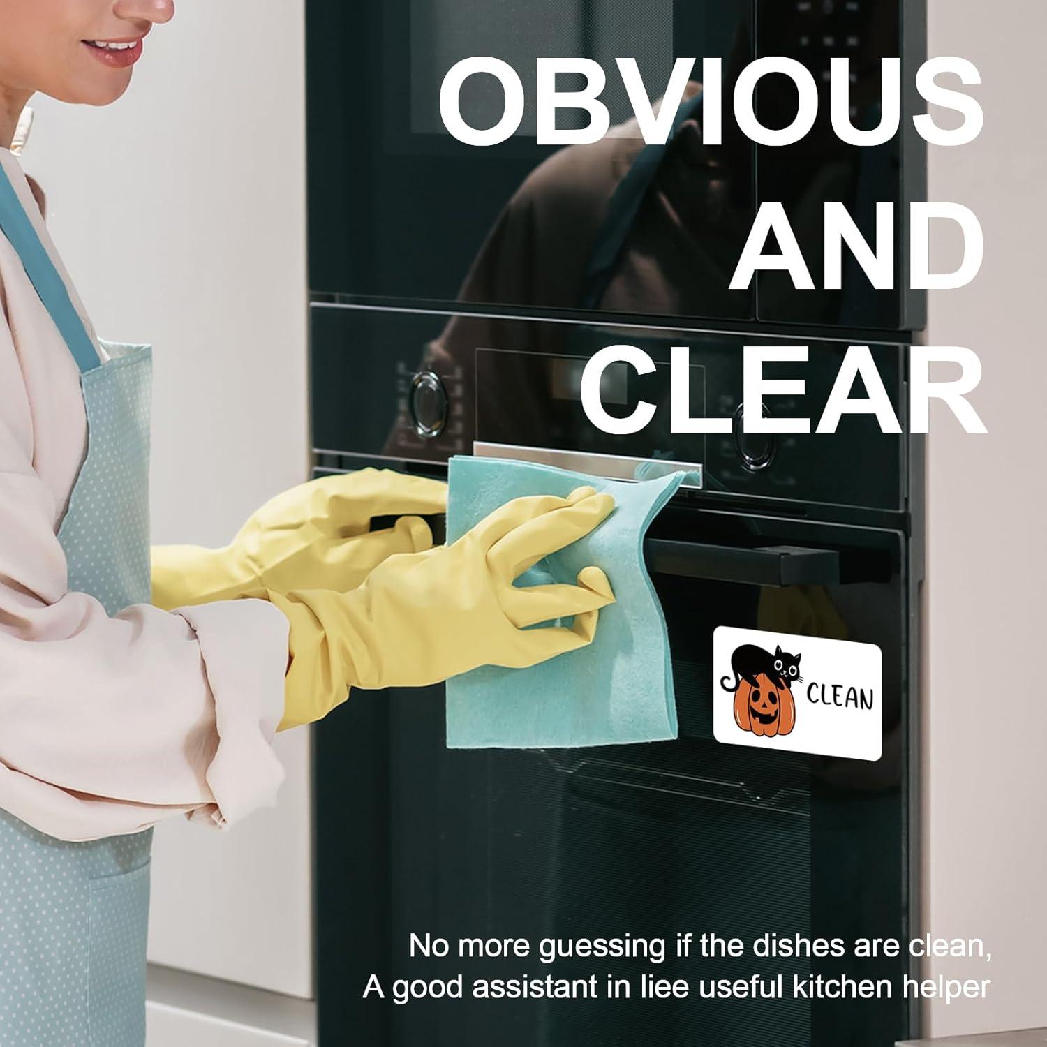 Imán de Lavavajillas PZJIEAN Gato Calabaza Doble Cara 8.9x5.6cm