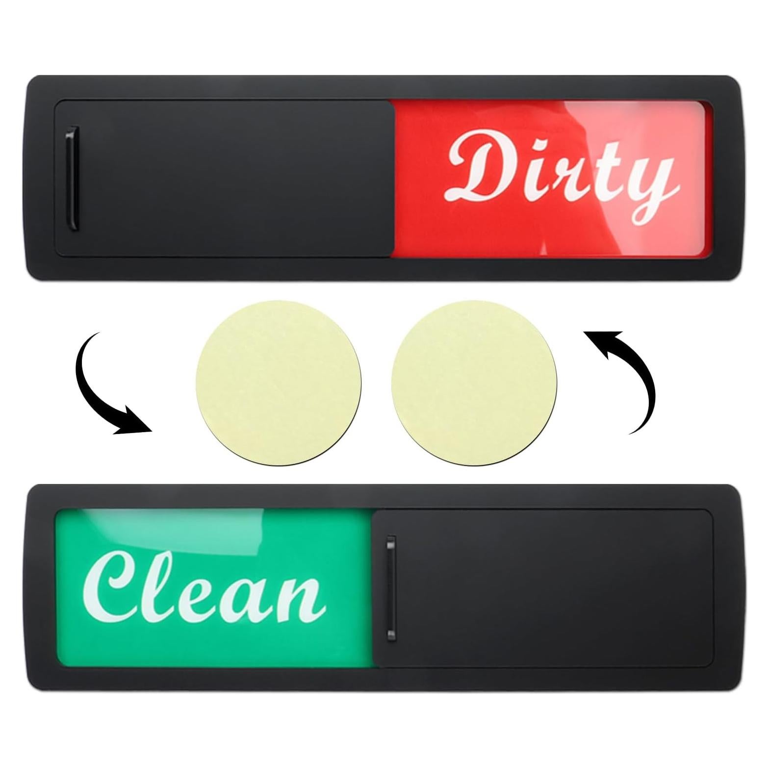 Imán Lavavajillas Limpio Sucio FXRN 17.78x5.08cm Negro