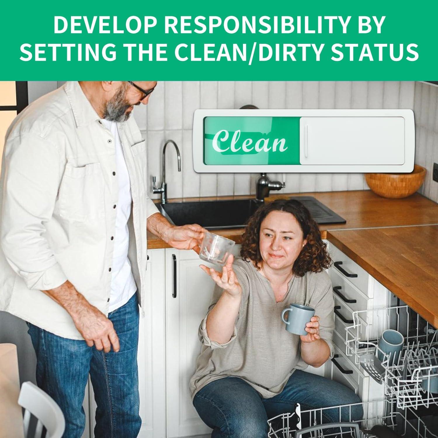 Imán Lavavajillas Limpio Sucio FXRN 17.78x5.08cm Negro