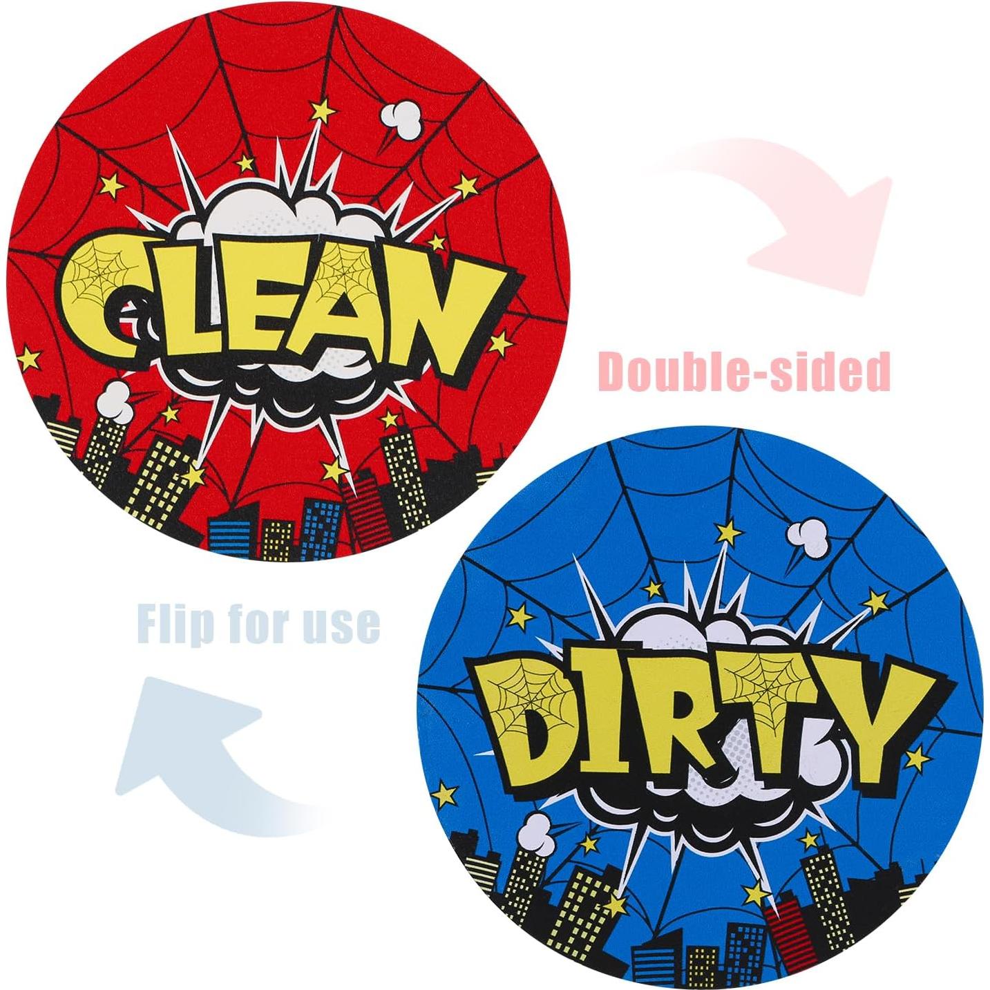 Imán de Lavavajillas Doble Cara SAVITA 9x9cm Limpio Sucio