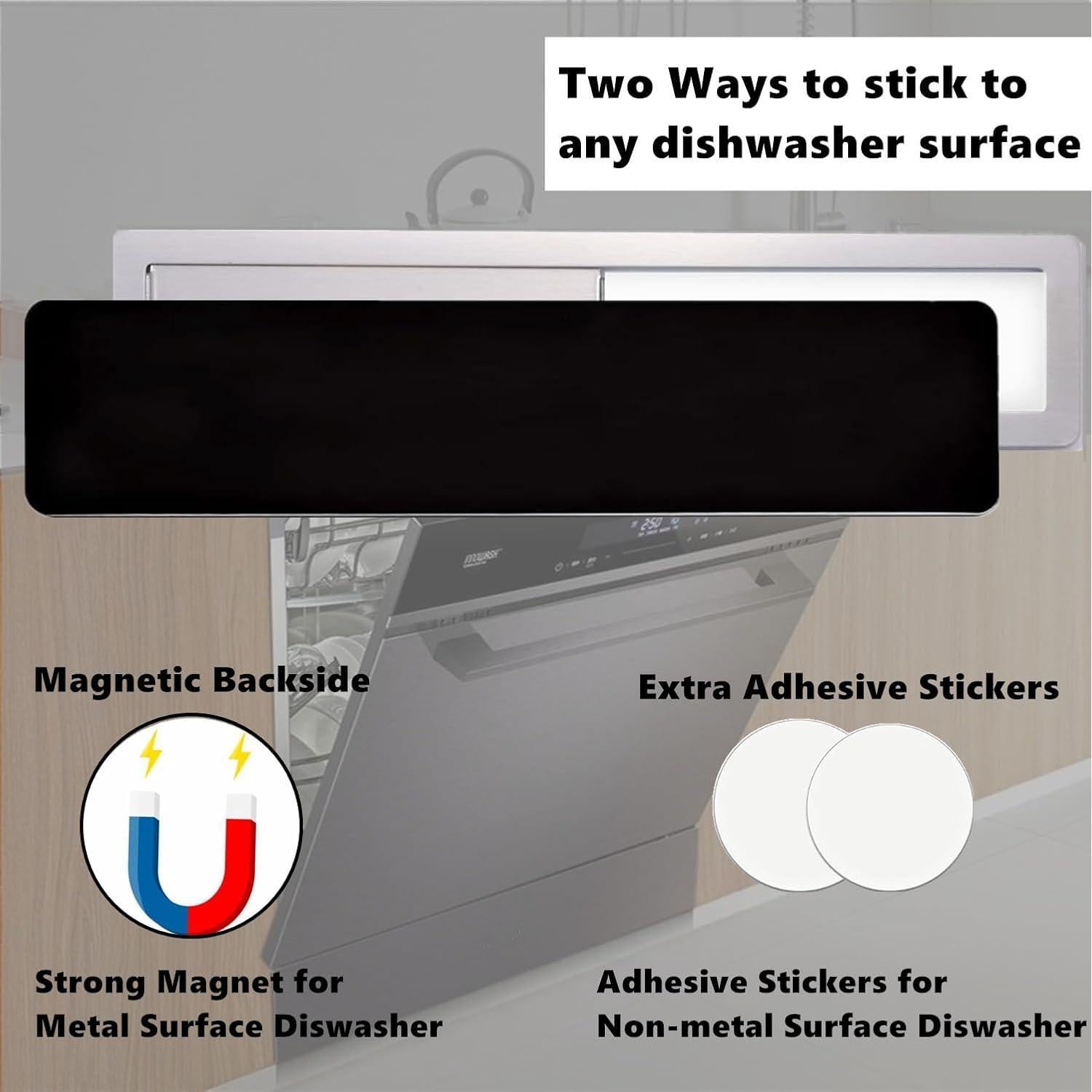 Señal Magnética Acero Inoxidable GUIFIER Limpio Sucio 18x4cm