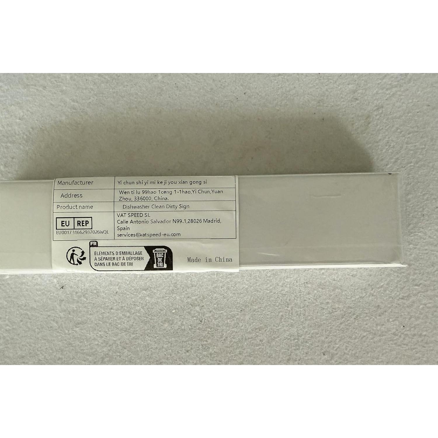 Señal Magnética Acero Inoxidable GUIFIER Limpio Sucio 18x4cm