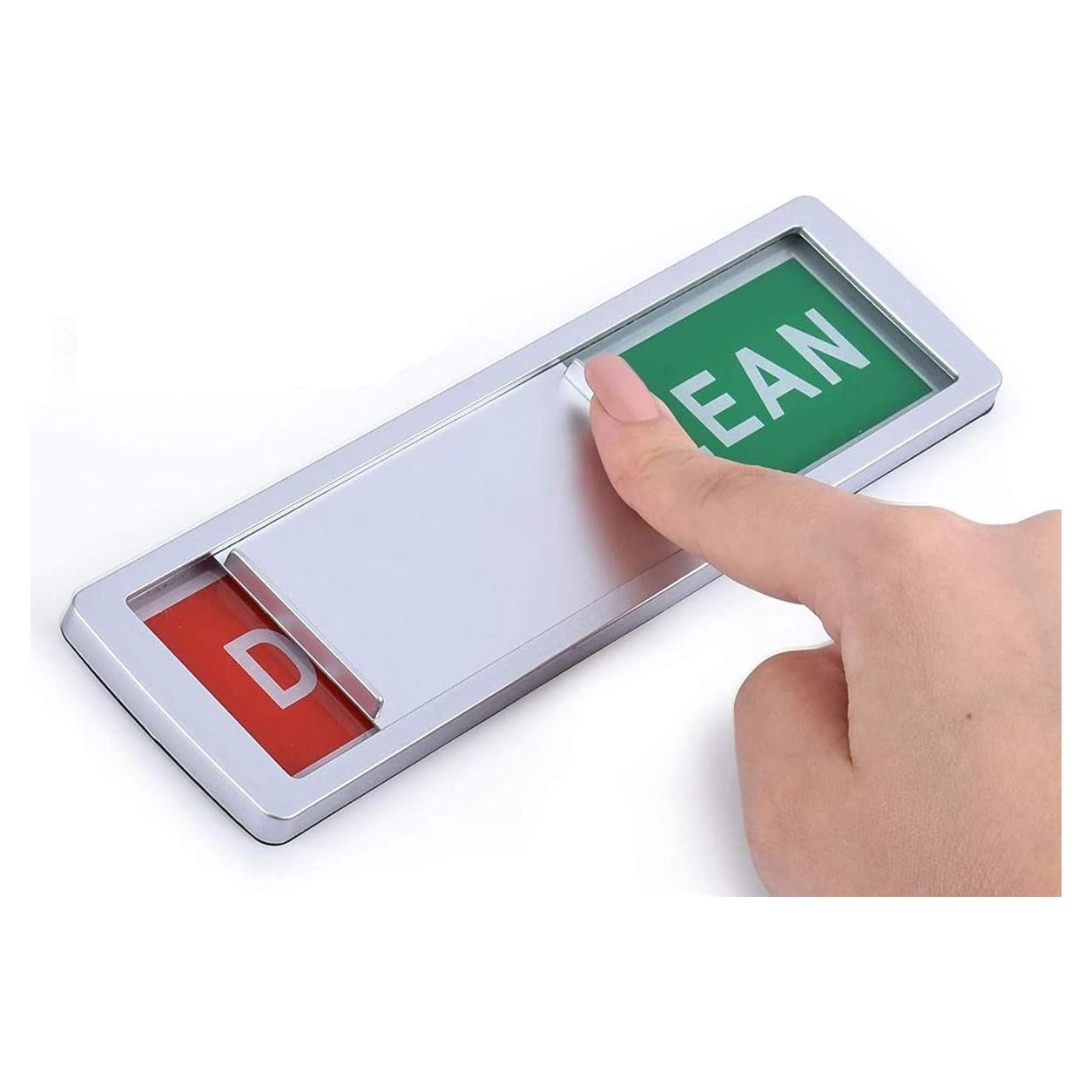 Indicador Limpio Sucio Magnético TabEnter 17.78x5.08cm Plateado