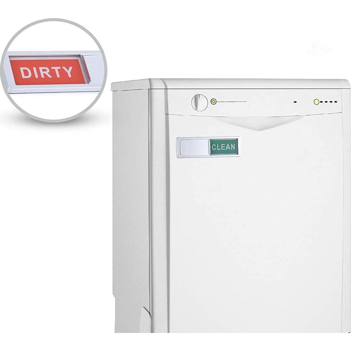 Indicador Limpio Sucio Magnético TabEnter 17.78x5.08cm Plateado