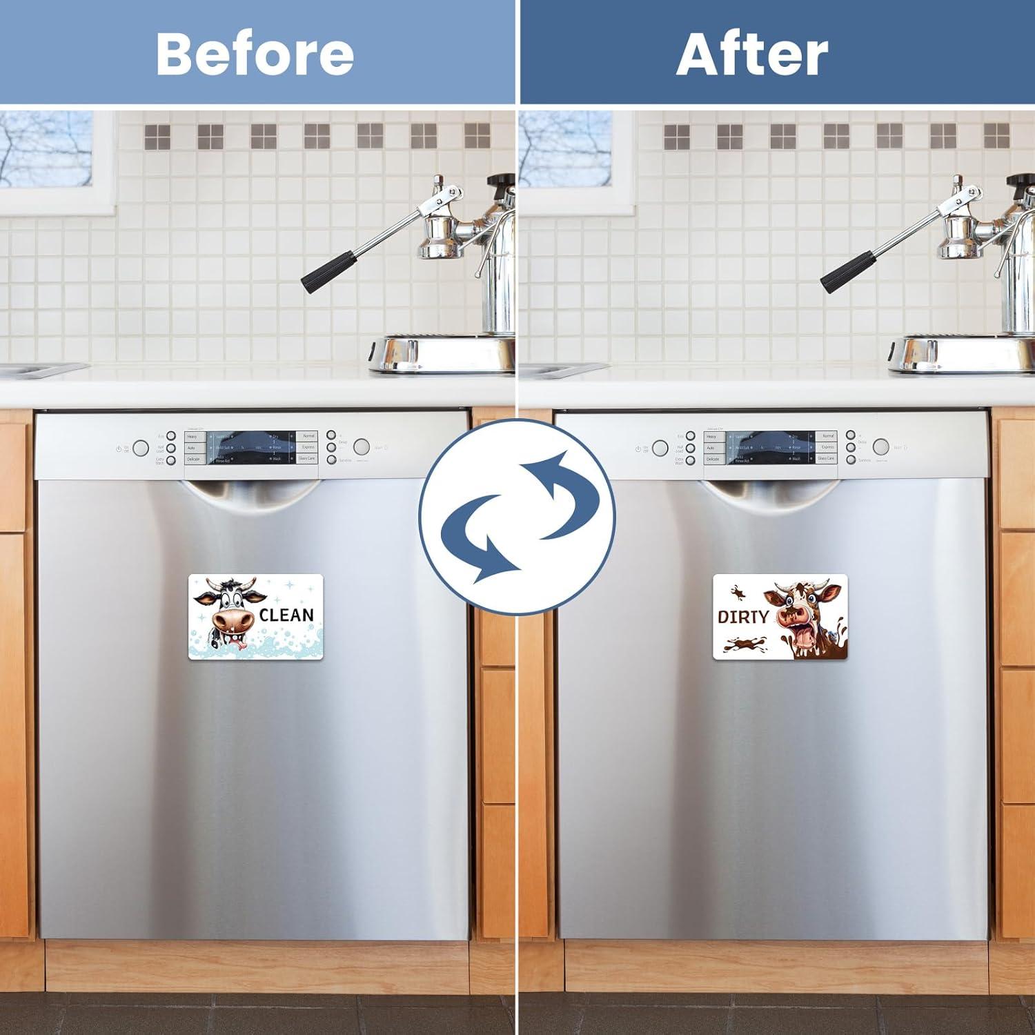 Imán Limpio Sucio Vaca Linda HSSPIRITZ 8.9x5.6cm PVC