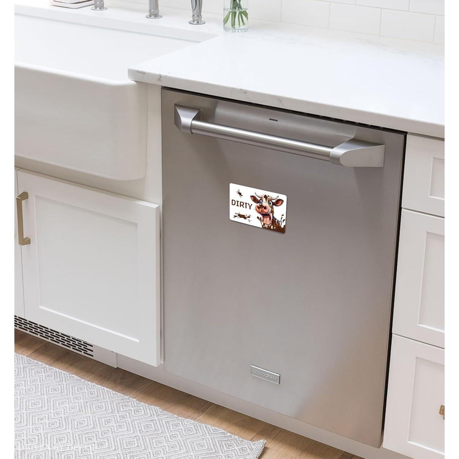 Imán Limpio Sucio Vaca Linda HSSPIRITZ 8.9x5.6cm PVC