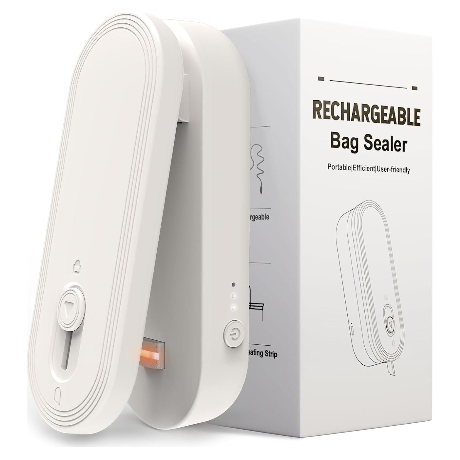 Mini Sello de Bolsas JIMEZON 1800mAh 3 Modos Calor Blanco