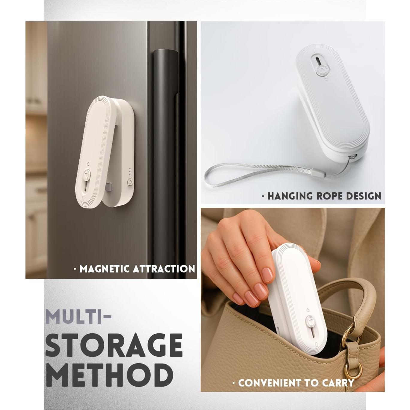 Mini Sello de Bolsas JIMEZON 1800mAh 3 Modos Calor Blanco