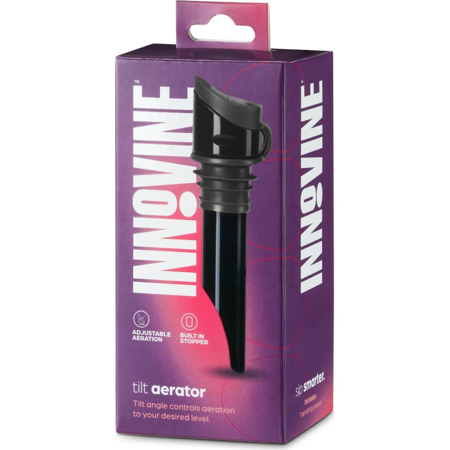 Aireador de Vino Innovine con Tapón, Diseño Compacto y Ajustable